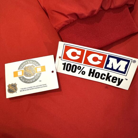 Montreal Canadiens Shirt Mens XL Red NHL Hockey Center Ice Pullover Windbreaker - Picture 5 of 10